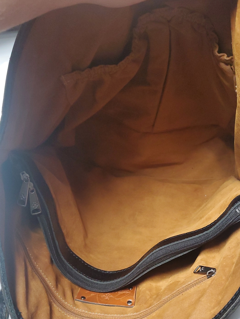 Patricia Nash Eastleigh Large Classic Black Leather Tote Bag Western Minimalist - Picture 11 of 16